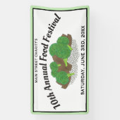 Banderoles Boeuf et Broccoli chinois Restaurant Festival alim (Verticale)