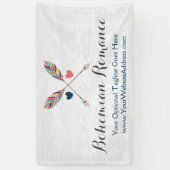 Banderoles Bohème Croisé Flèches Sur Bois Rustique Boho Chic (Vertical)