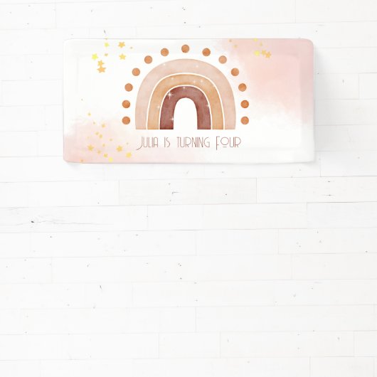 Banderoles Boho aquarelle arc-en-ciel (Insitu)