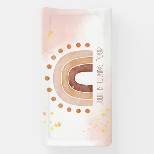 Banderoles Boho aquarelle arc-en-ciel (Verticale)