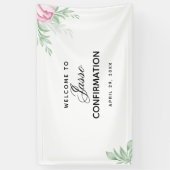 Banderoles Boho Aquarelle Eucalyptus Confirmation de la verdu (Vertical)