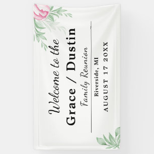 Banderoles Boho Aquarelle Eucalyptus Verdure Réunion familial