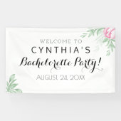 Banderoles Boho Aquarelle Eucalyptus Vert Bachelorette (Horizontal)