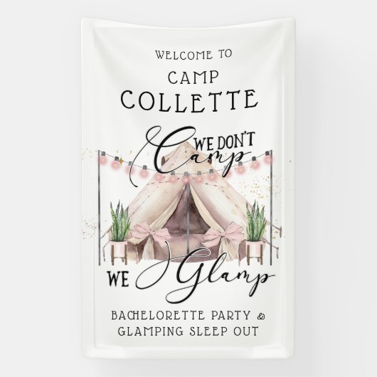 Banderoles Boho Bachelorette Glamping Party Under The Stars (Verticale)