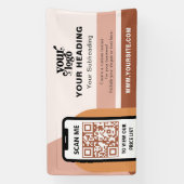 Banderoles Boho Branding Professional Publicité QR Code (Verticale)