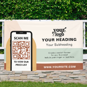 Banderoles Boho Branding Professional Publicité QR Code