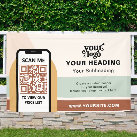 Banderoles Boho Branding Professional Publicité QR Code