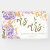 Banderoles Boho Butterfly Hydrangea Fête des mariées Arrière- (Horizontal)