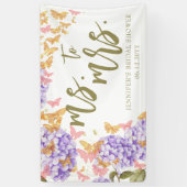 Banderoles Boho Butterfly Hydrangea Fête des mariées Arrière- (Vertical)