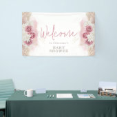 Banderoles Boho Chic Aquarelle Baby shower Floral Bienvenue (Salon professionnel)