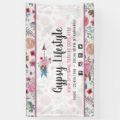 Banderoles Boho Chic Russe Flèche d'eau Bohème (Vertical)