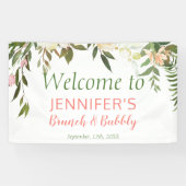 Banderoles Boho Creme Rose Brunch & Bubbly Fête des mariées (Horizontal)