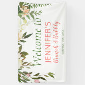 Banderoles Boho Creme Rose Brunch & Bubbly Fête des mariées (Vertical)