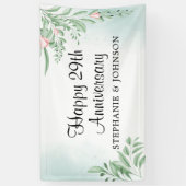Banderoles Boho Dusty Blue Eucalyptus Mariage Anniversaire Ba (Vertical)
