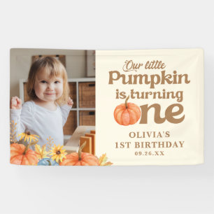 Banderoles Boho Fall Citrouille Photo 1er anniversaire