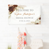 Banderoles Boho Fall In Love Flora orange brûlé Baby Shower (En situation)