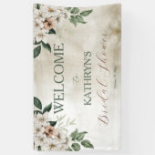 Banderoles Boho Fête de Mariage Florale Automnale Délicate (Vertical)