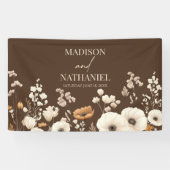 Banderoles Boho Fleur sauvage Fleur sauvage Floral Jardin Mar (Horizontal)