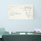 Banderoles Boho Fleur sauvage Floral Cream Baby shower (Salon professionnel)