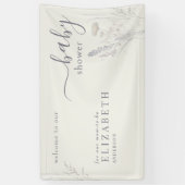 Banderoles Boho Fleur sauvage Floral Cream Baby shower (Vertical)