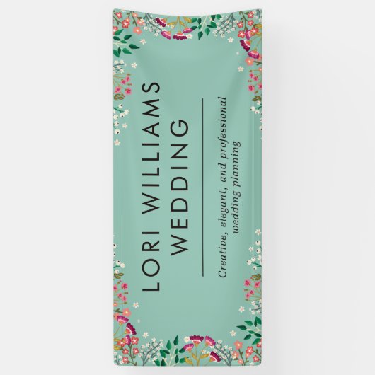 Banderoles Boho Fleurs sauvages - Nom commercial (Vertical)