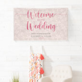 Banderoles Boho Girly Mariage rose (En situation)