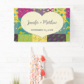 Banderoles Boho Maximalist Mariage Quilt Patchwork (En situation)