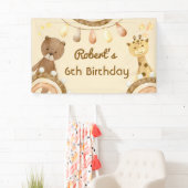 Banderoles Boho mignon ours et anniversaire de enfant de gira (En situation)