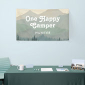 Banderoles Boho Mountains One Happy Camper Boys 1er anniversa (Salon professionnel)
