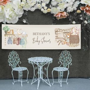 Banderoles Boho Nursery Genre Baby shower neutre