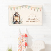 Banderoles Boho One Happy Camper 1ère fête d'anniversaire (En situation)