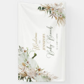 Banderoles Boho Or / Bohemian Baby Brunch Bienvenue (Vertical)