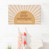 Banderoles Boho Our Little Sunshine 1er anniversaire (En situation)