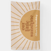 Banderoles Boho Our Little Sunshine 1er anniversaire (Vertical)