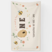 Banderoles Boho Premier jour d'abeille 1er anniversaire d'abe (Vertical)