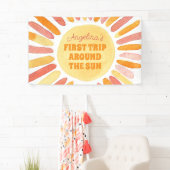Banderoles Boho Premier voyage autour du soleil 1er anniversa (En situation)