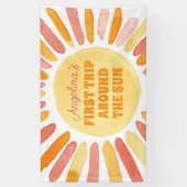 Banderoles Boho Premier voyage autour du soleil 1er anniversa (Vertical)