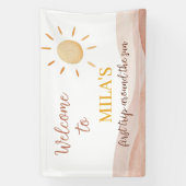 Banderoles Boho Premier Voyage Autour Du Soleil Anniversaire (Verticale)