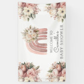 Banderoles Boho Rainbow Girl Baby shower (Vertical)