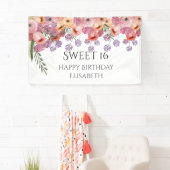 Banderoles Boho romantique aquarelle florale douce 16 partie (En situation)