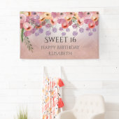 Banderoles Boho romantique aquarelle florale douce 16 partie (En situation)