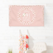 Banderoles Boho Rose Daisy Premier anniversaire Contexte (En situation)