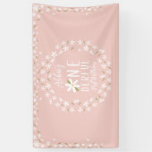 Banderoles Boho Rose Daisy Premier anniversaire Contexte (Vertical)