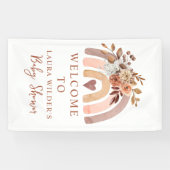 Banderoles Boho Rust Terracotta Aquarelle Arc-en-ciel (Horizontal)