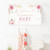 Banderoles Boho Rustic Automne Citrouille Baby shower de bien (En situation)