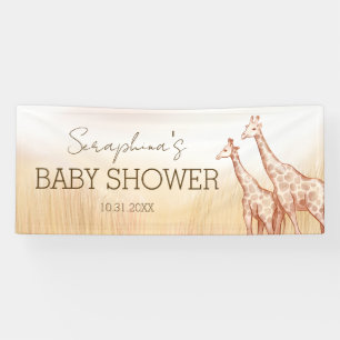 Banderoles Boho Safari Giraffe Baby shower