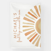 Banderoles Boho Sun Anniversaire, soleil 1er Anniversaire Con (Verticale)