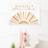 Banderoles Boho Sun Anniversaire, soleil 1er Anniversaire Con (Insitu)