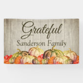 Banderoles BOHO Watercolor Citrouille Fall Thanksgiving Party (Horizontal)