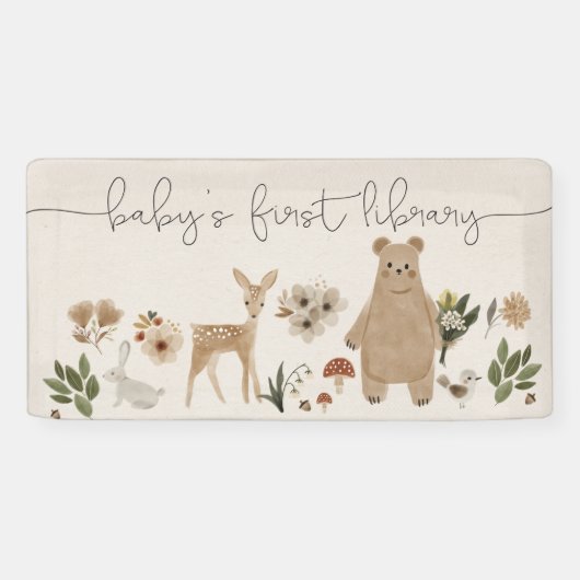 Banderoles Boho Woodland Baby shower Welcome Banner (Horizontal)